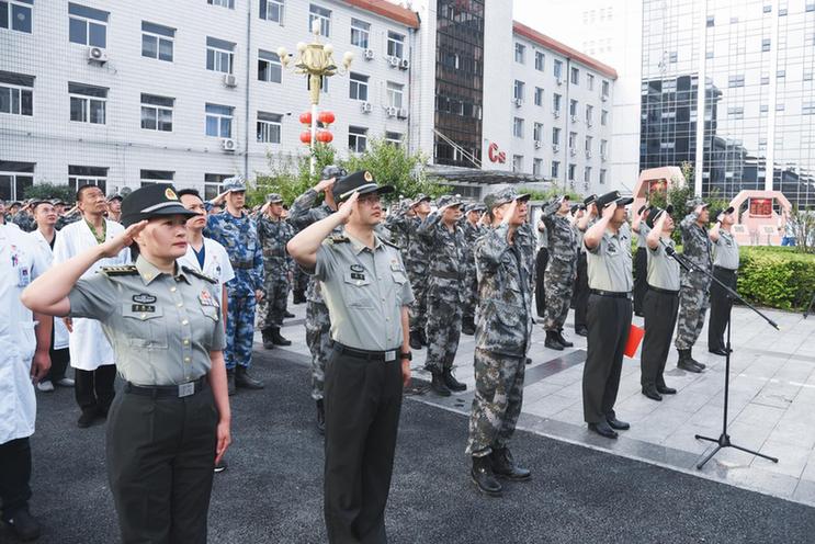 喜迎建党100周年第九八四医院举行建党百年升旗仪式