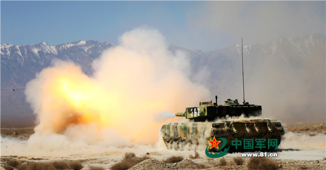 第21集团军某旅坦克战斗射击考核