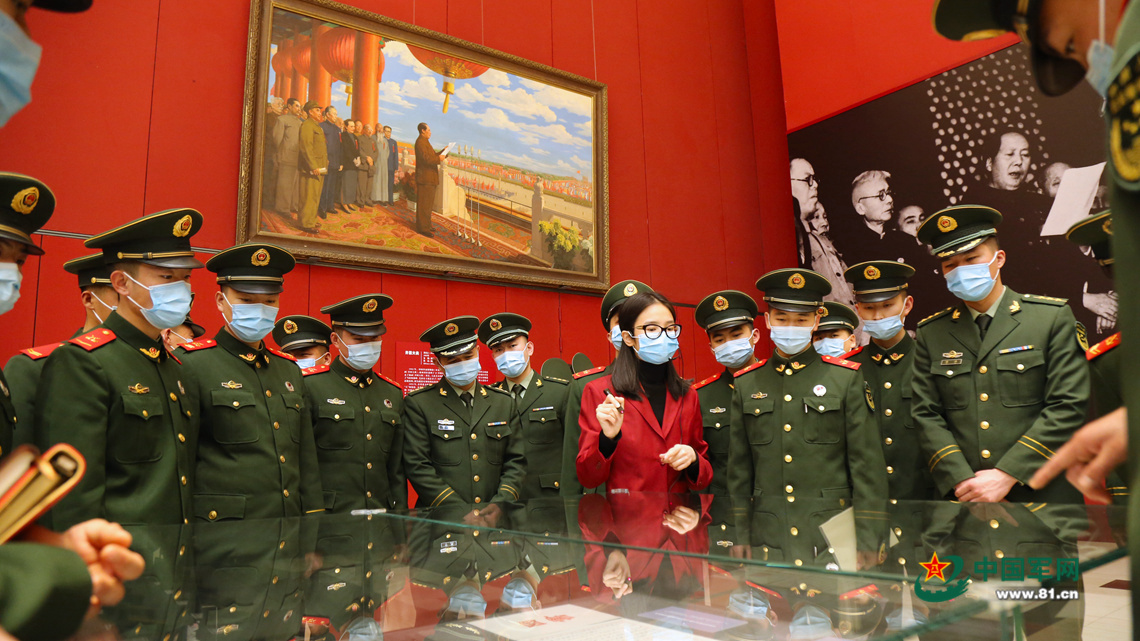 武警北京总队执勤一支队走进国家博物馆开展党史学习教育