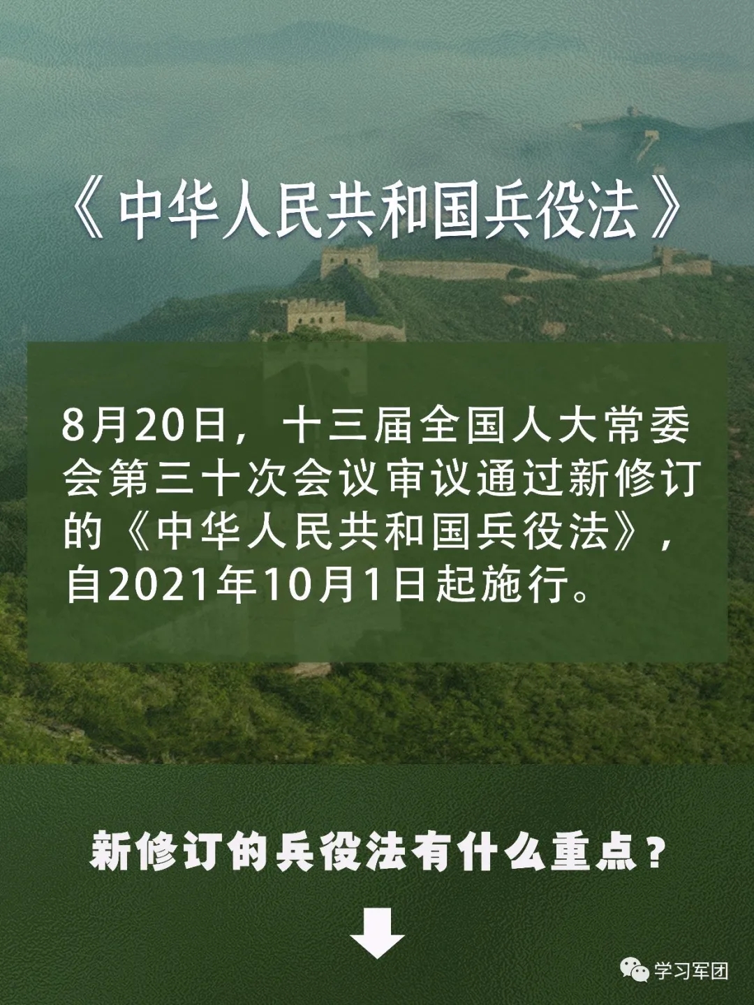 图出重点带你了解新修订的中华人民共和国兵役法