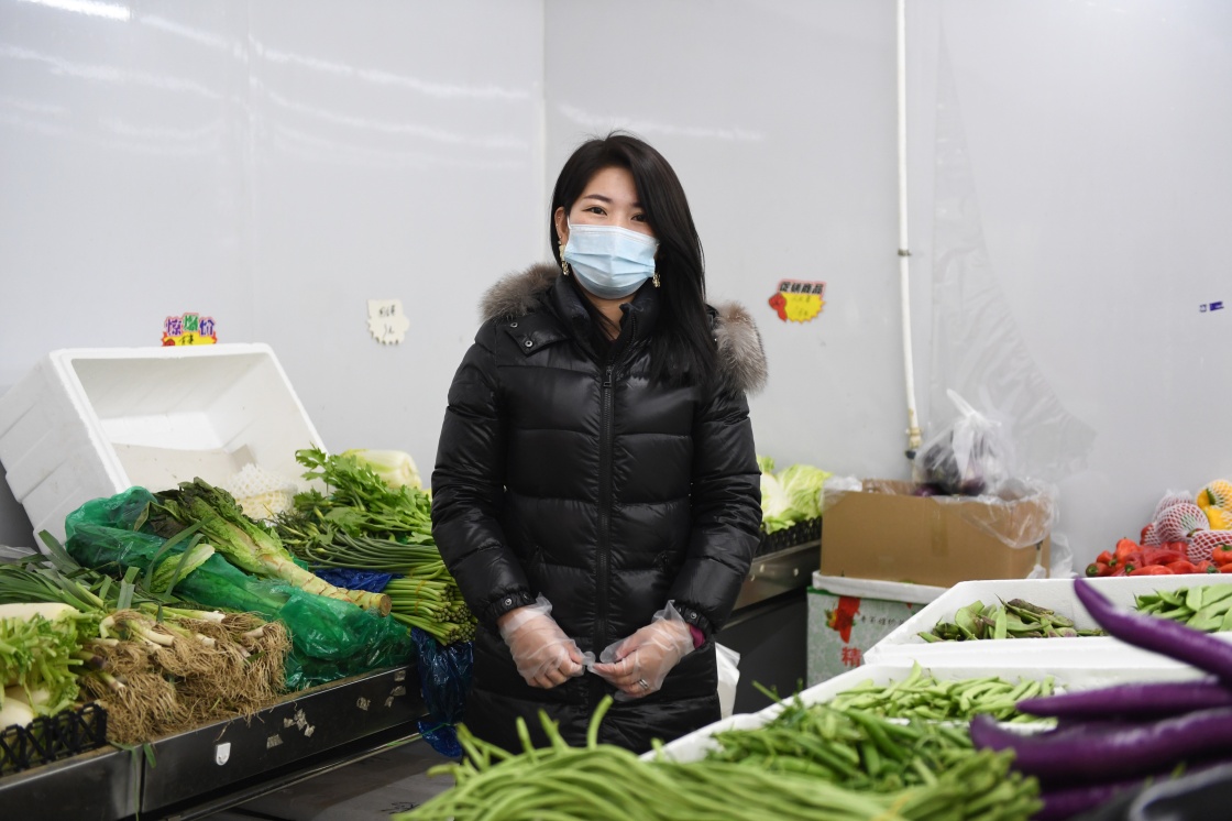 在北京市西城区官园百姓生活服务中心拍摄的刘倩肖像(2021年1月8日摄)