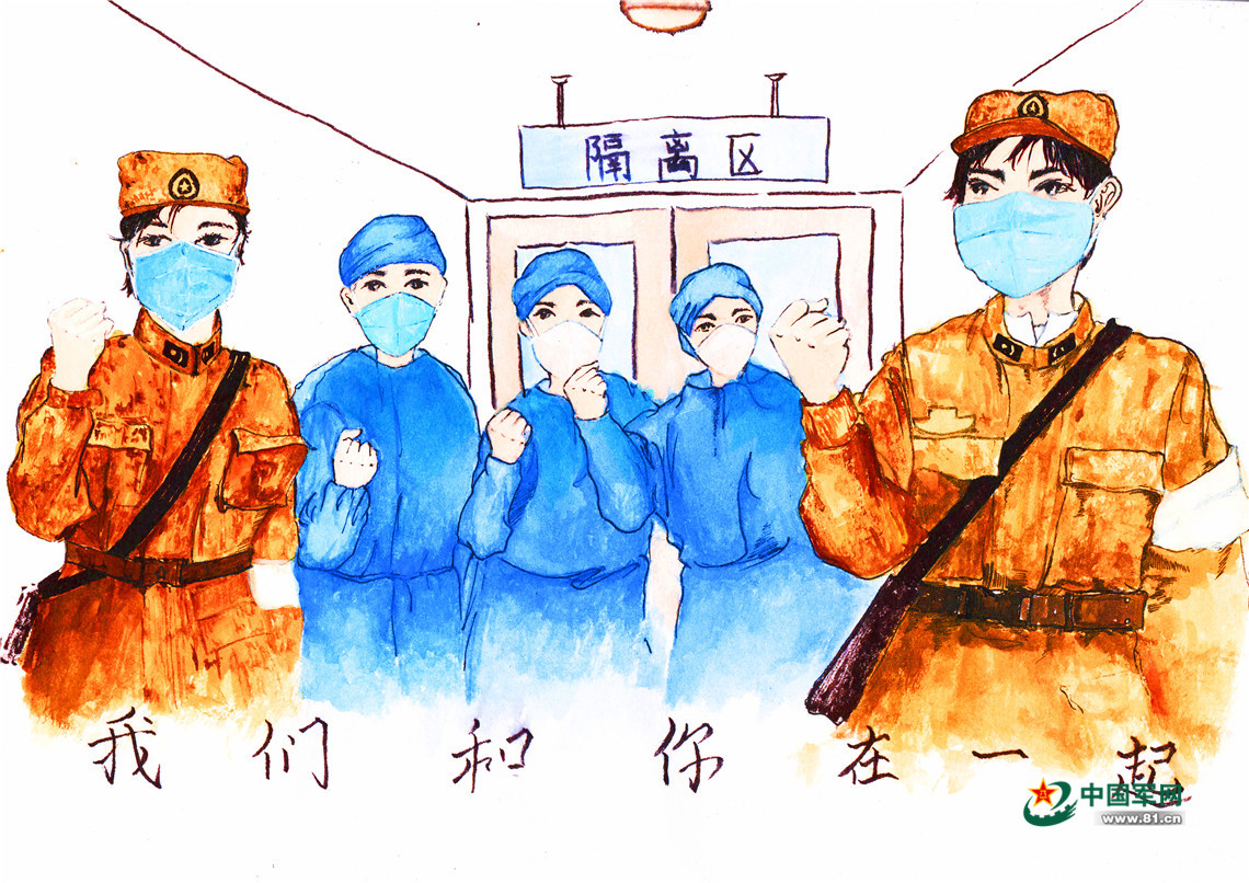 漫画"疫"瞬间丨致敬抗击疫情一线的军人身影