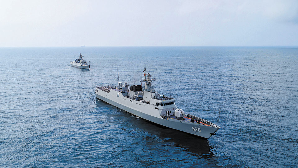 海军某护卫舰支队开展实战化演练