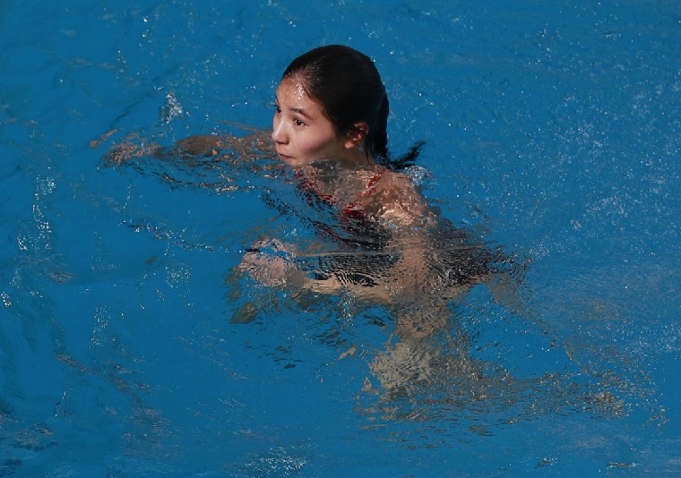 何姿亮相里约奥运会跳水场