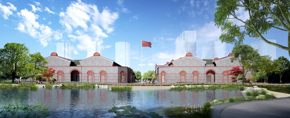 这是中共一大纪念馆的建筑效果图.新华社发