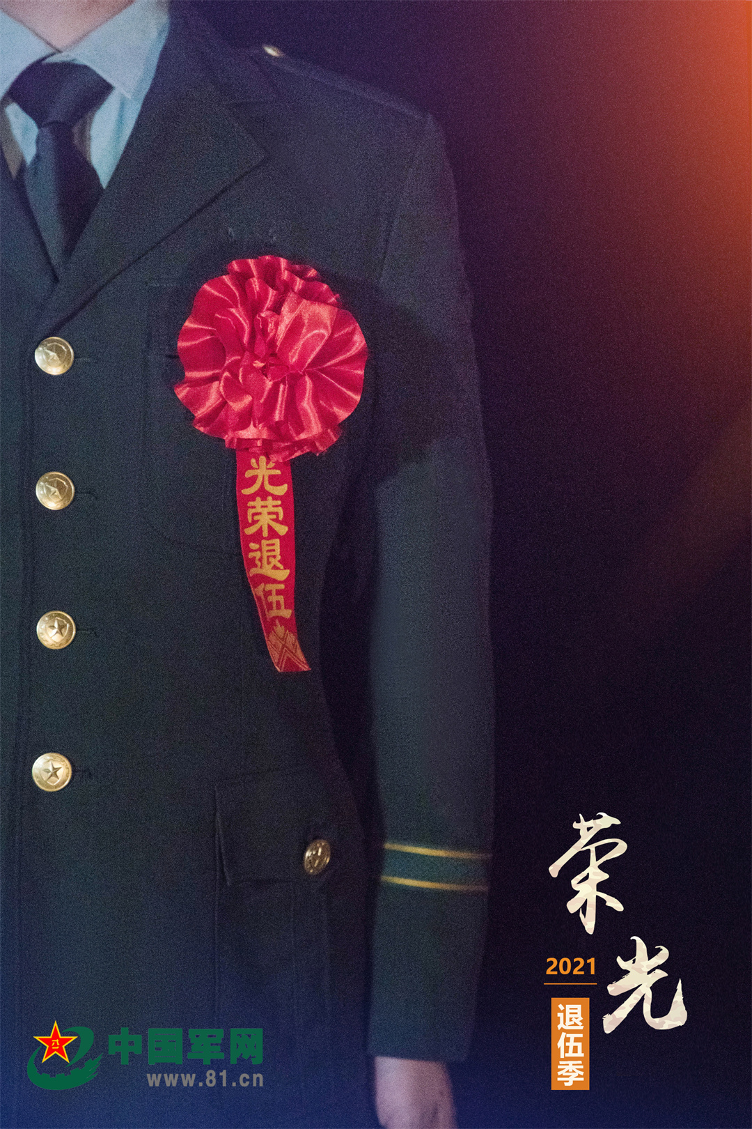 致敬所有退役老兵一组海报一夕从戎,一生光荣一日当兵,一生是兵退伍