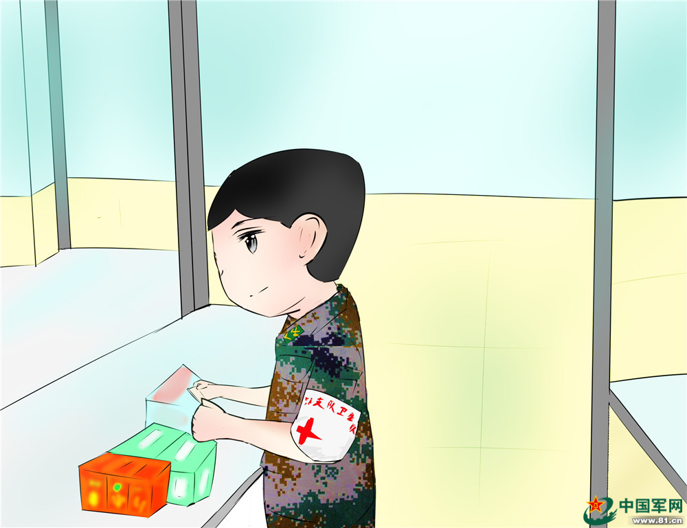 卫生员检查药品