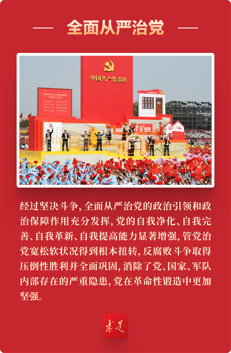 总之,党的十八大以来,经过坚决斗争,全面从严治党取得了历史性成就.